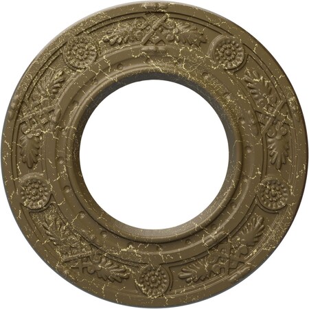 Ekena Millwork Daniela Ceiling Medallion (Canopies up to 3 7/8"), 8"OD x 3 7/8"ID x 1/2"P, Mississippi Mud Crackle CM08DNMMC
